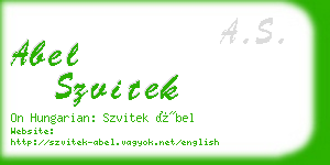 abel szvitek business card